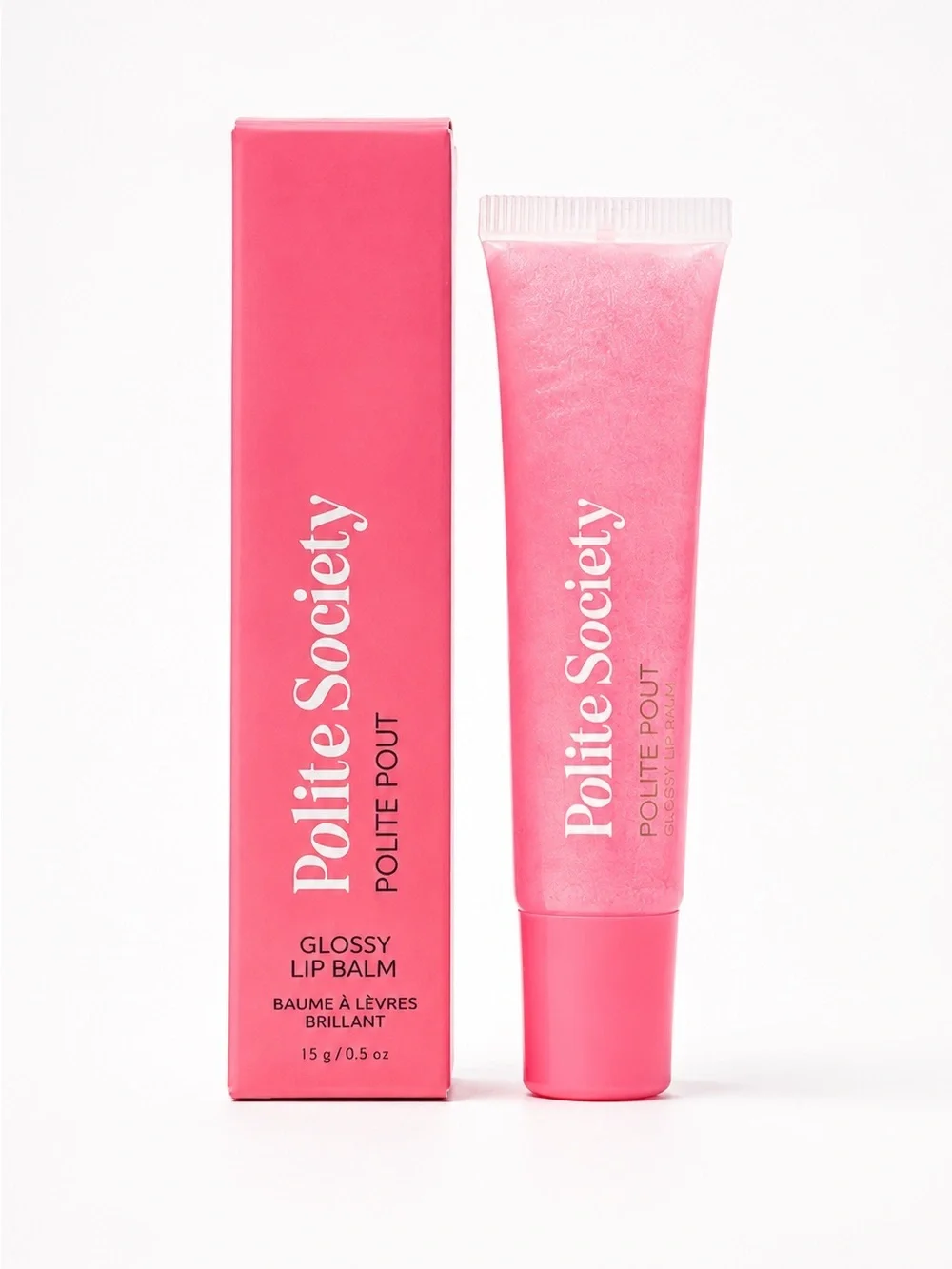Polite Society Polite Pout Glossy Lip Balm — Pink